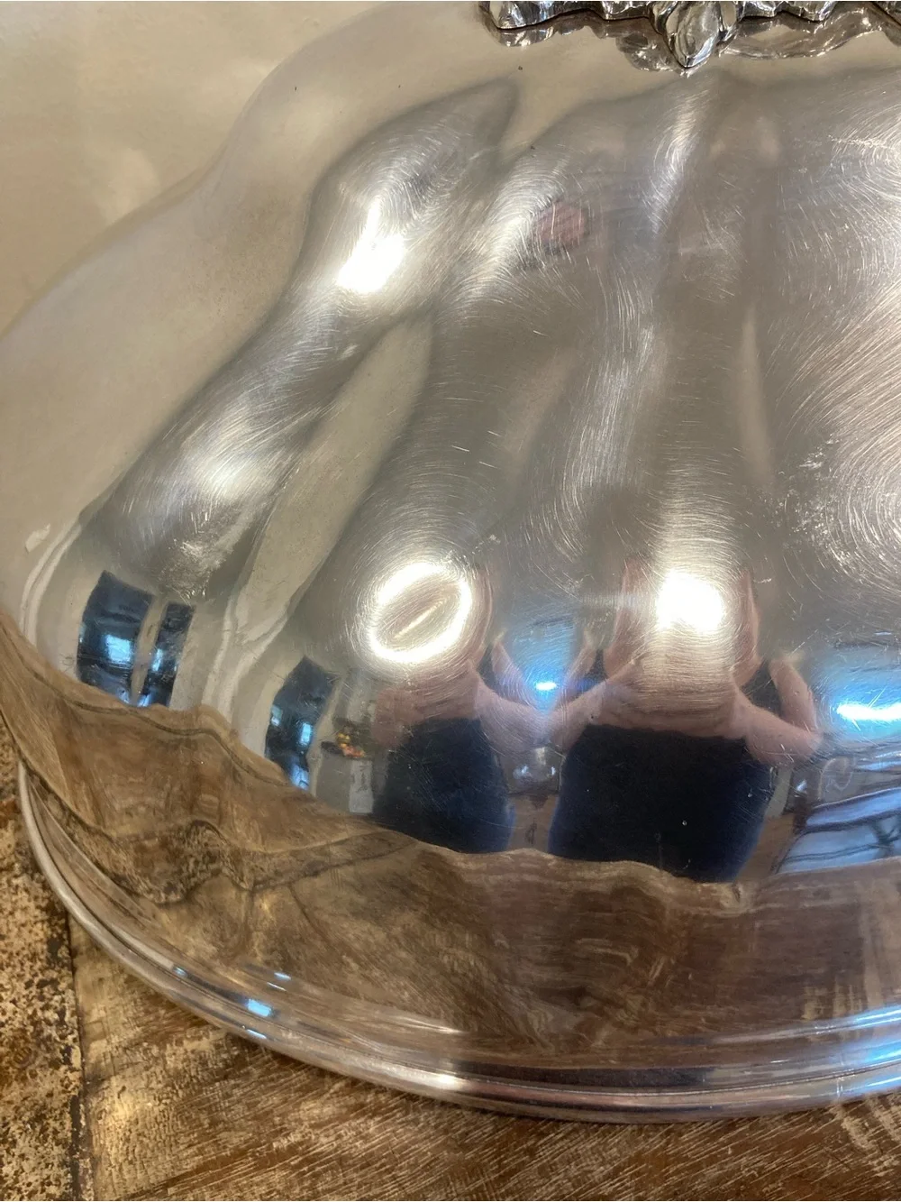 Mid-1800s Meat Cloche Victorian Silverplate Meat Dome Lid Roberts Cadman & Co